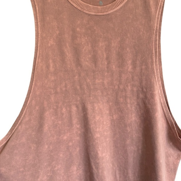 Spiritual Gangster Pink Mineral Washed Logo Muscle Tank, Size M/L - Picture 2 of 8